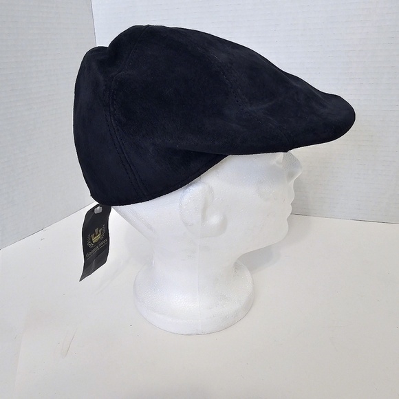 Goorin Bros Navy Blue Genuine Suede Flat Cap - Picture 1 of 8